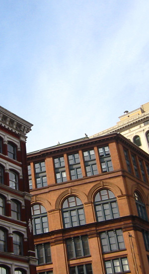 them buildings is crooked!